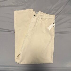 Frame Denim Cream Straight Leg Pants for Versatile Elegance